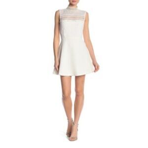 ONE ONE SIX Lace Yoke Fit & Flare Dress